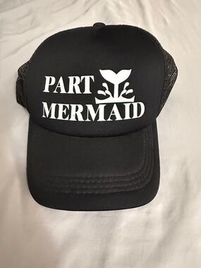 Part Mermaid Black Trucker Hat - Unbranded